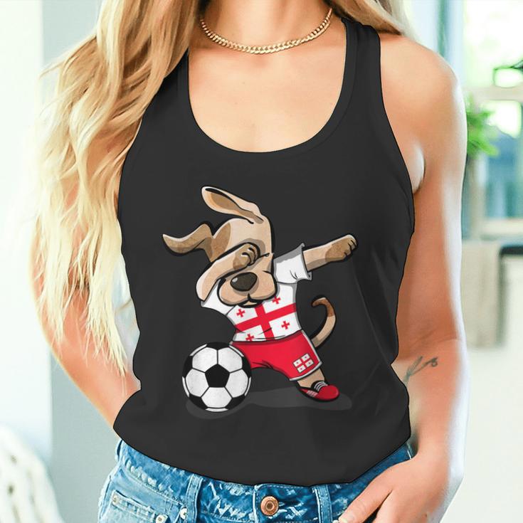 Dabbing Dog Georgia Football Georgian Flag Football Tank Top