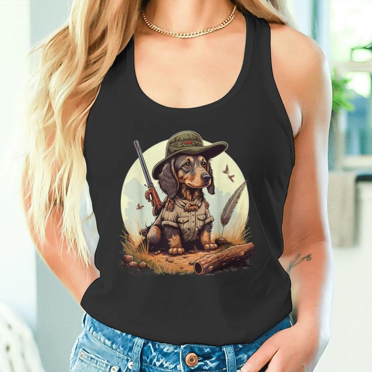 Dachshund Hunter On Dachshund Game Hunting Tank Top