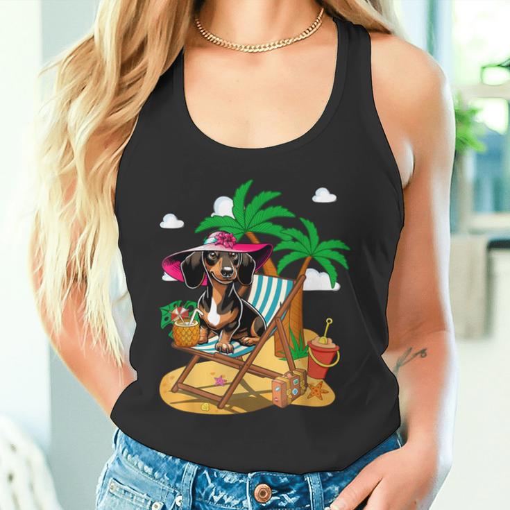 Dackel Am Strand Kostüm Sommer Urlaub Liebhaber Besitzer Kinder Tank Top