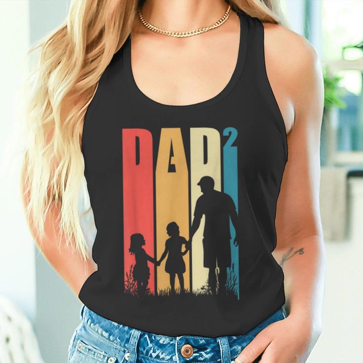 Dad 2 Kinder Lustigateratertag Geschenk Herren Männer Tank Top