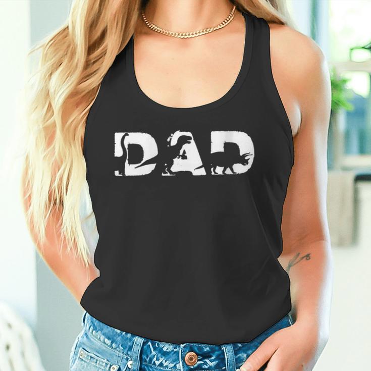 Damen Dad A SaurusRex Herren Dinosaurieratertag Papa Dinosaurier Mit-Ausschnitt Tank Top