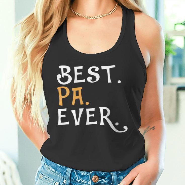 Damen Der Beste Papa Aller Zeitenatertag Lustiger Papa Mit-Ausschnitt Tank Top