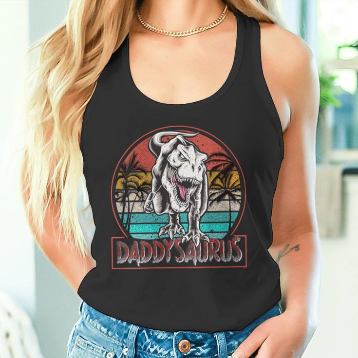 Damen Dino Daddysaurus Papa PapasaurusRex Mit-Ausschnitt Tank Top