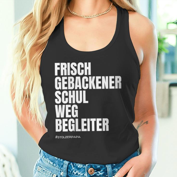 Damen I Dötzchen Papa Begleitung Einschulung Mit-Ausschnitt Tank Top