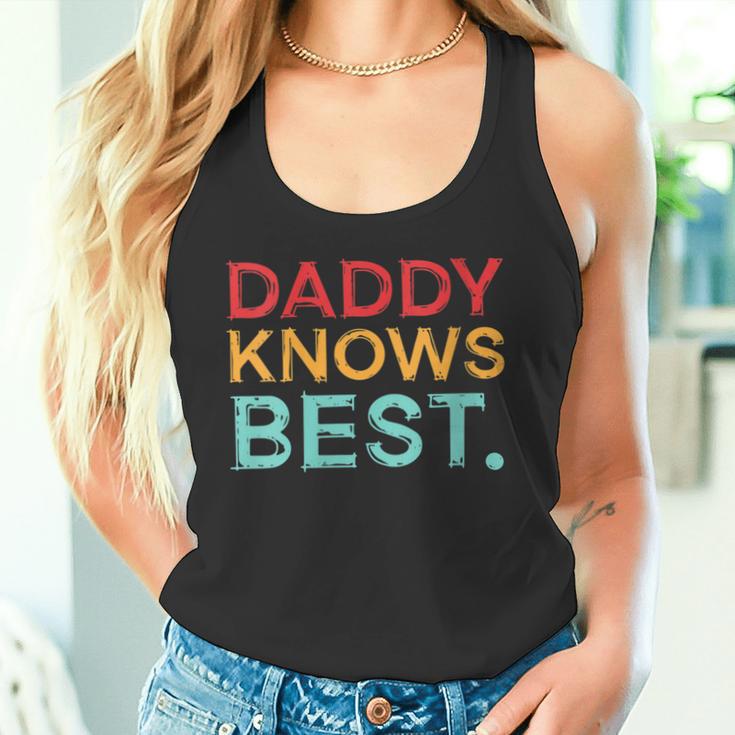 Damen Papa Weiß Es Am Besten Papa Papa Poppaater Stiefvater Ehemann Mit-Ausschnitt Tank Top