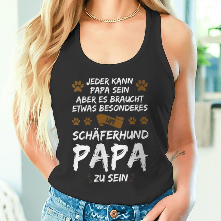 Damen Schäferhund Papa Zu Sein Schäferhund Papa Mit-Ausschnitt Tank Top