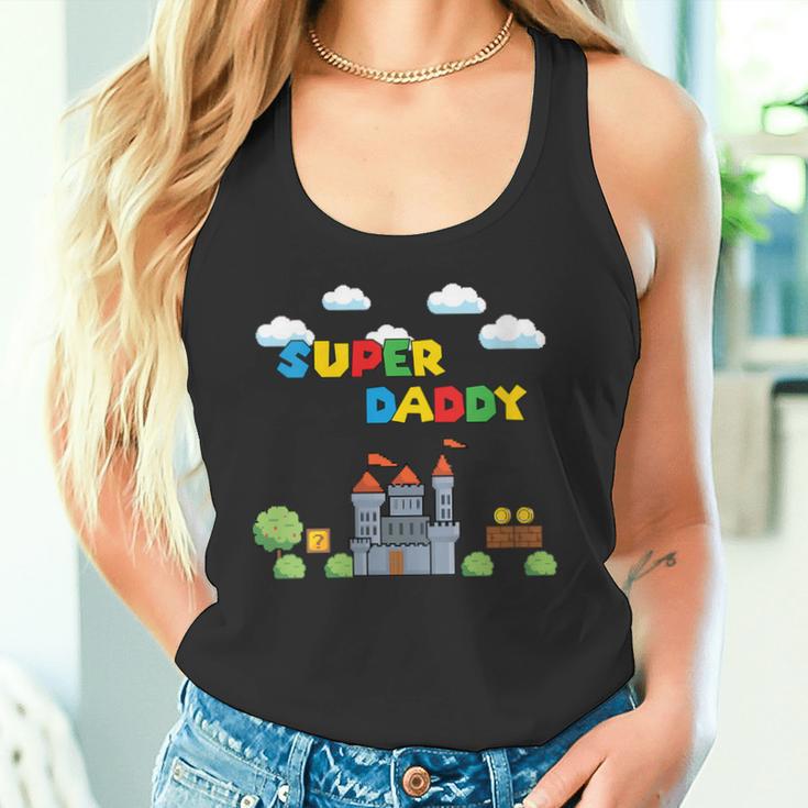 Damen Super Papa Gamer Daddy Super Daddi Mit-Ausschnitt Tank Top