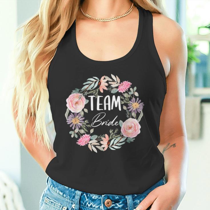 Damen Team Bride Blumenkranz Junggesellenabschied Jga Tank Top