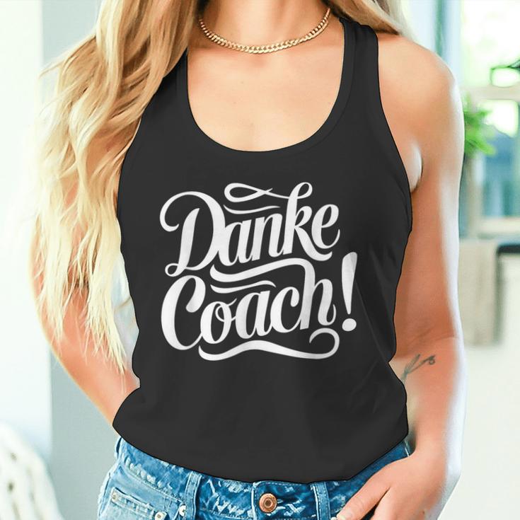 Danke Coach Trainer Abschied Fitness Fussball Tank Top