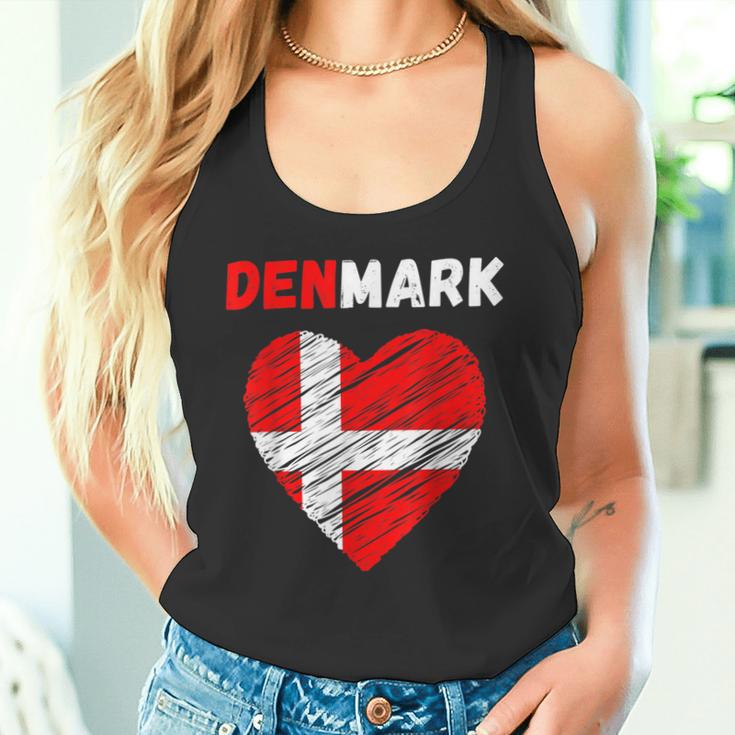 Denmark Flag Holiday Denmark Heart Danish Flag Tank Top