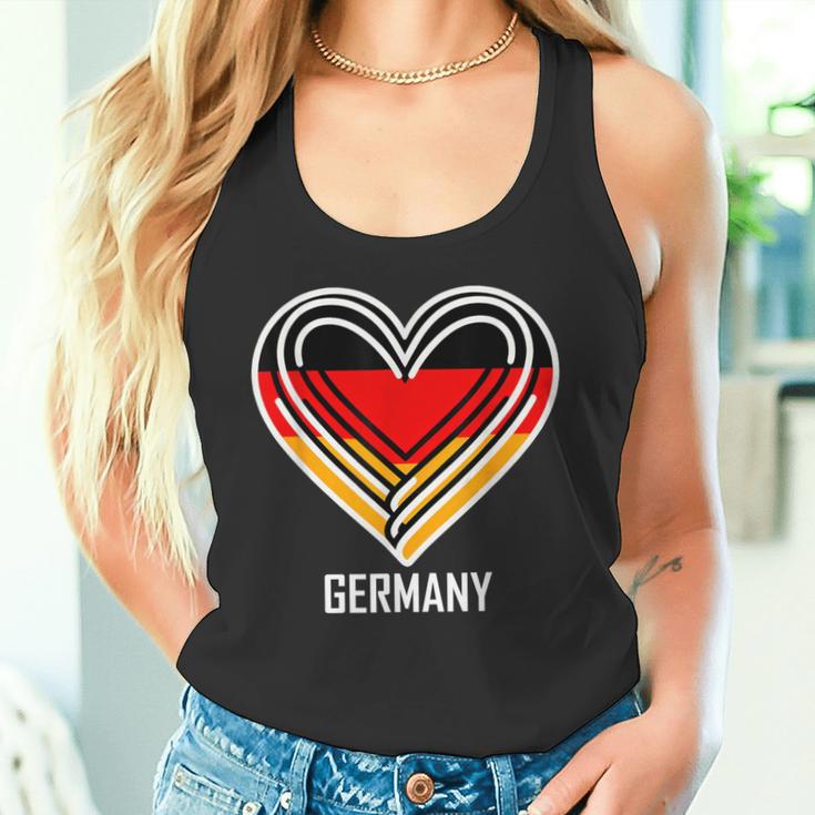 Deutsch Banner Fan Deutschland Flagge Herz Tank Top