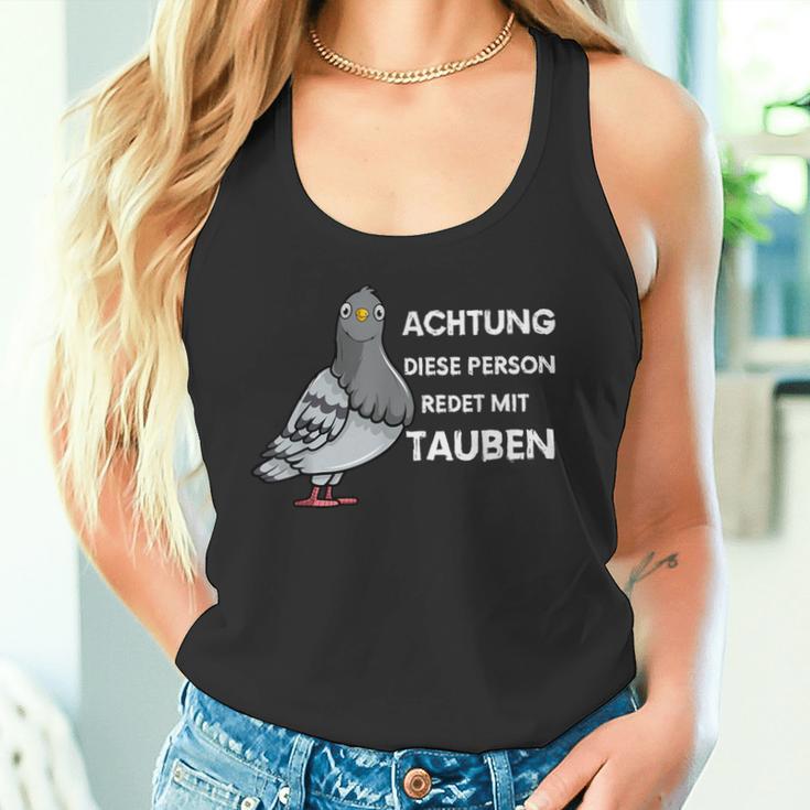 With Dove City Doves Achtung Dieser Person Talk With Doves Tank Top