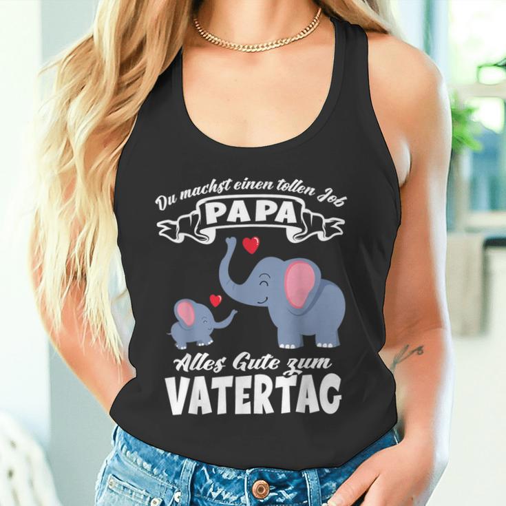 Du Machst Einen Tolle Job Papa Father's Day Baby Elephant Heart S Tank Top