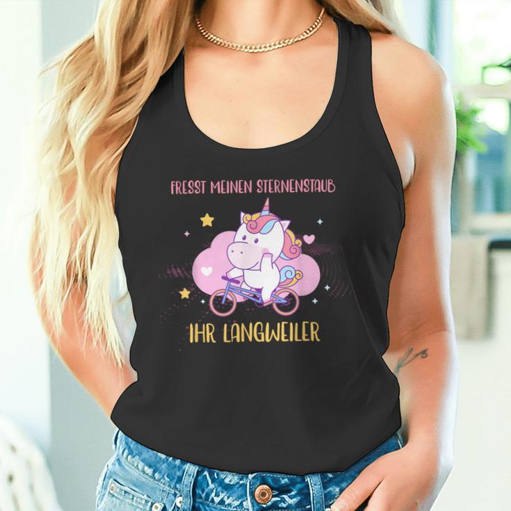 Eats Meinen Sternenstaub Ihr Langweiler Unicorn Bicycle Tank Top