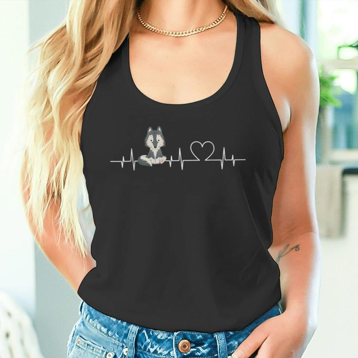 Ekg-Herzschlag Wolf With Wolves S Tank Top