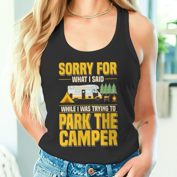 Entschuldigung Für Das Was Ich Gesagt Habe Lustiger Campingfahrer Parkplatz Wohnmobil Tank Top