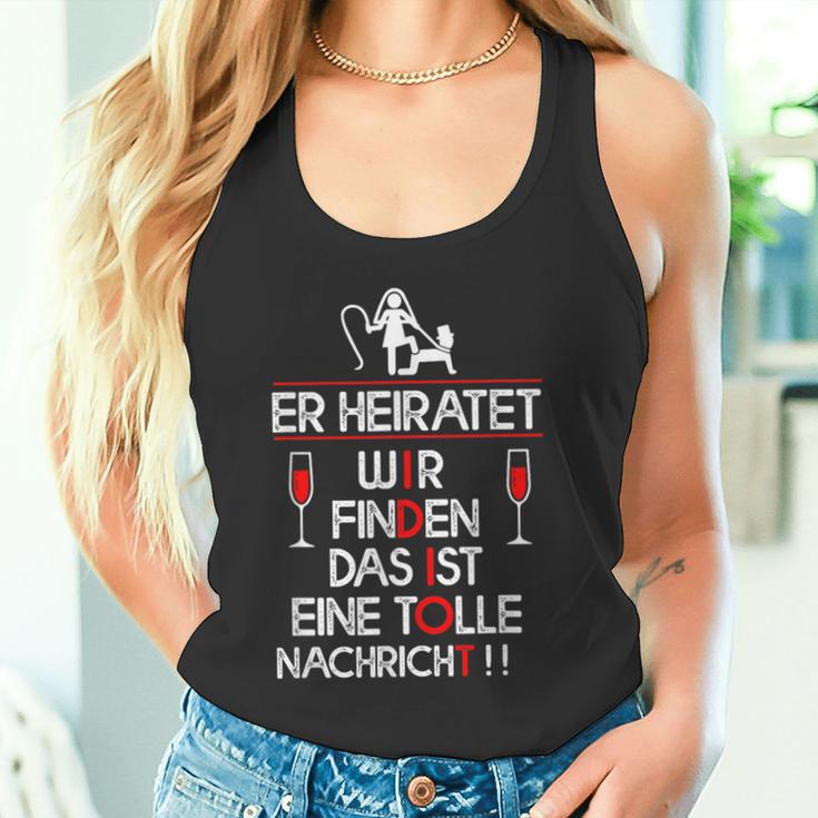 Er Heiratet Idiot Stag Night Tank Top