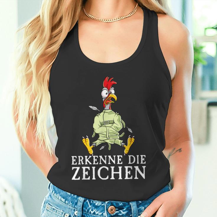 Erkenne Die Signserrückt Angratt Cockerel Tank Top