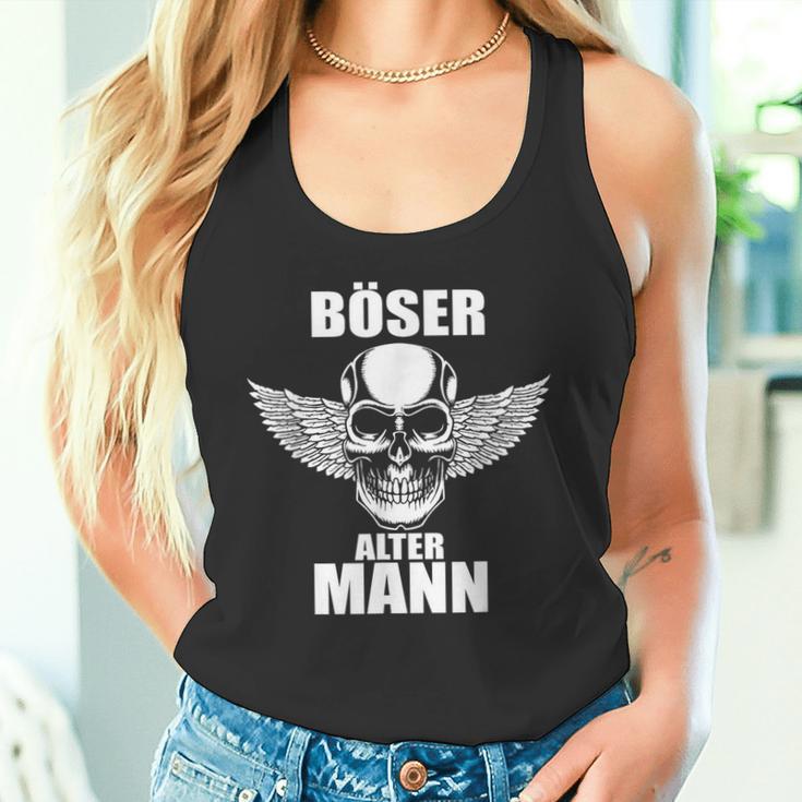 Evil Old Man Skull Dad Tank Top