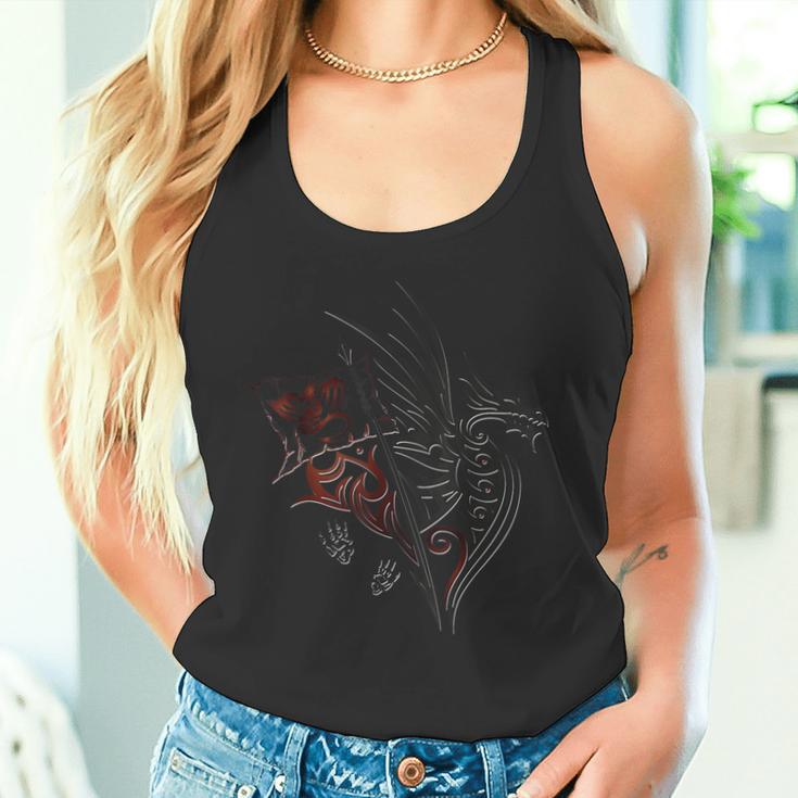 Fantasy Dragon Wings Flag Dragon Tribal Tattoo Tank Top