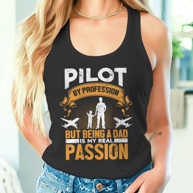 Flugzeug Pilot Kapitän Papaater Luftfahrt Piloten Flieger Tank Top