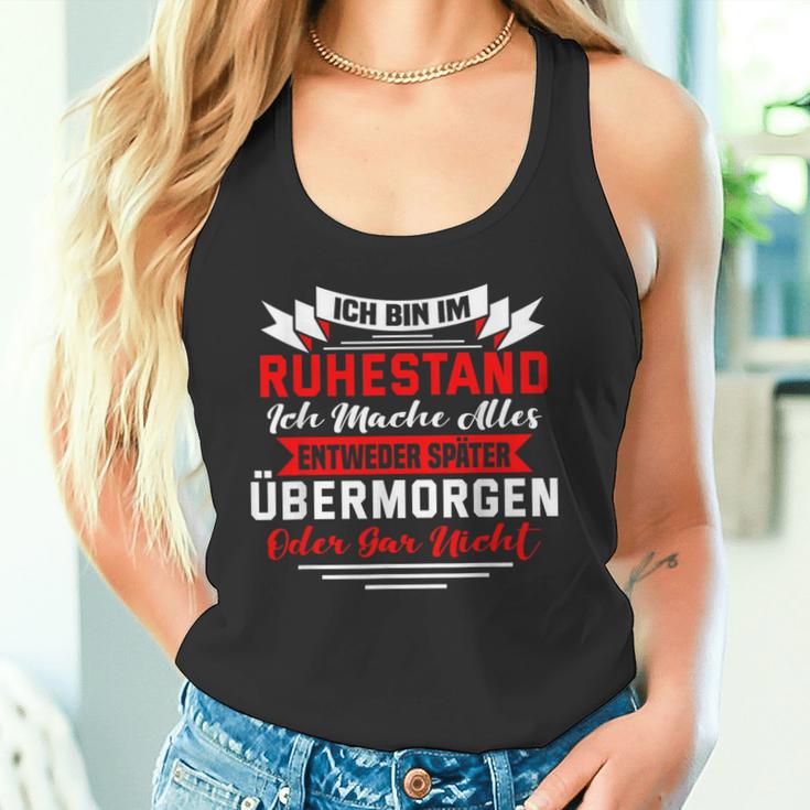 Rentner Rentnerin Ich Bin Im Ruhestand Tank Top