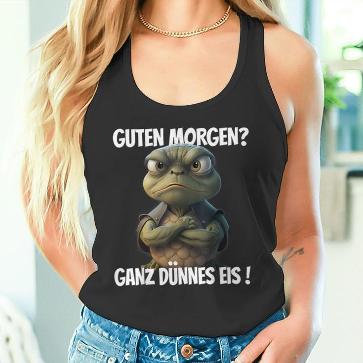 With Saying Guten Morgen Ganz Thin Eis Tank Top