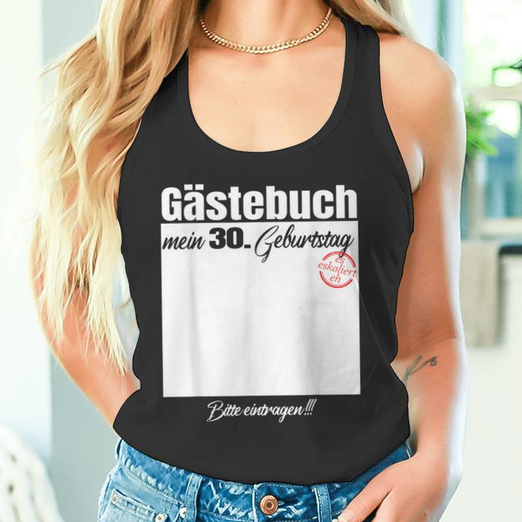 Gästebuch 30 Geburtstag – Bitte Eintragen Tank Top