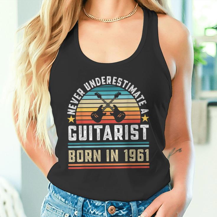 Gitarristen Born 1961 60 Geburtstag Gitarre Geschenk Papa Tank Top