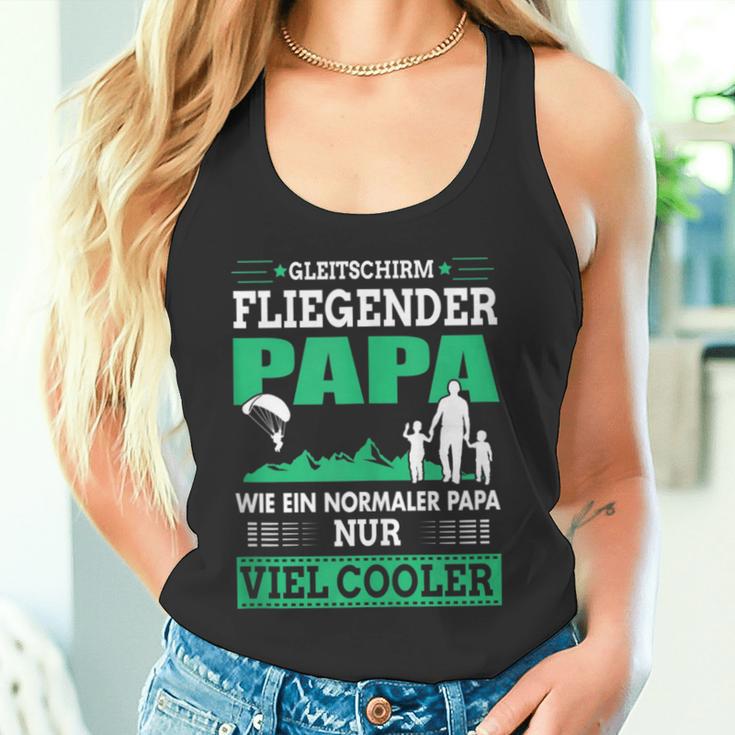 Gleitschirm Fliegender Papa Paragleiteratertag Geschenk Tank Top