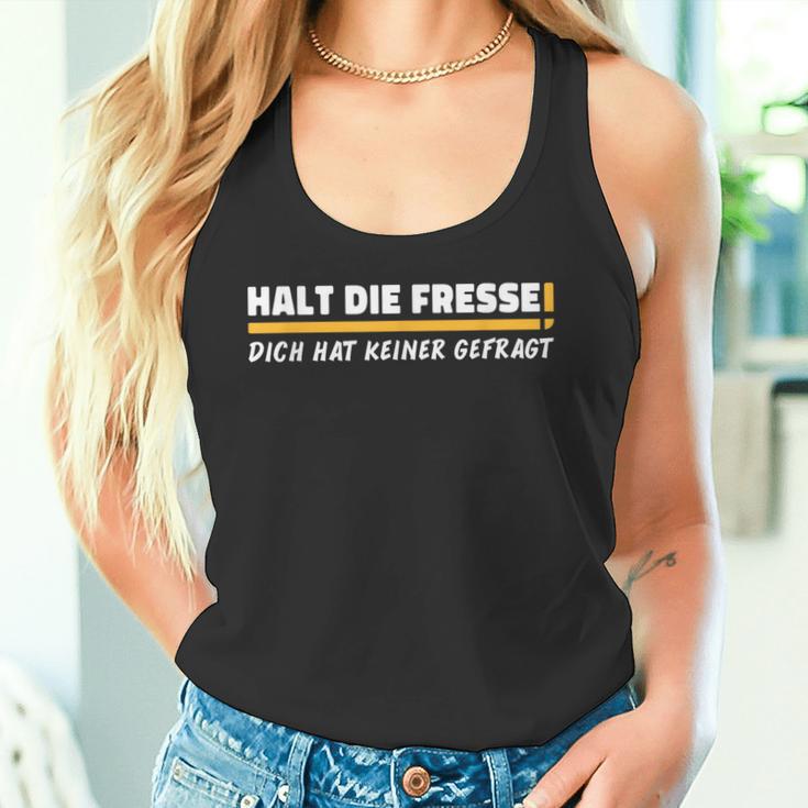 Halt Die Fresse Dich Hat Keiner Gefragt Ich Gender Not Tank Top