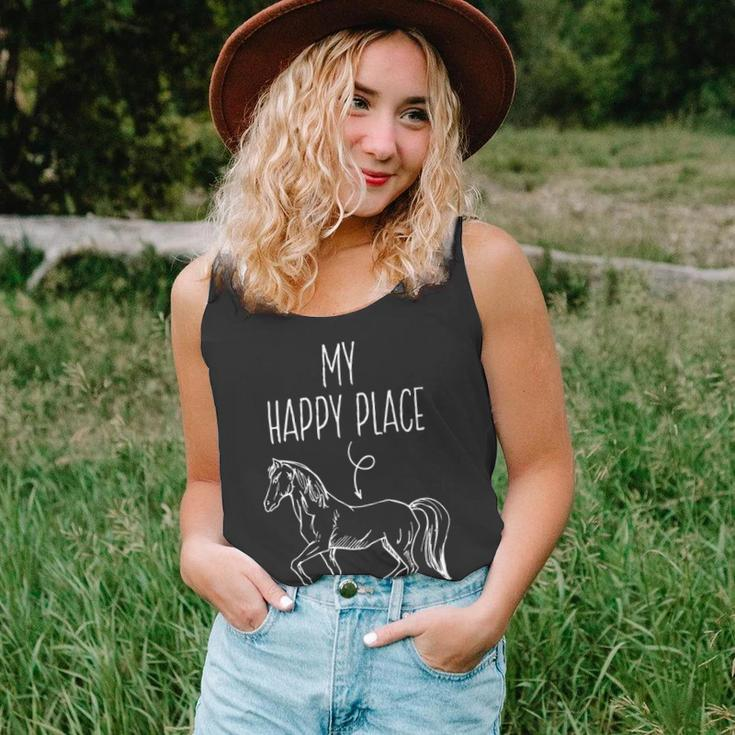 My Happy Place Horse Lover Horseback Riding Equestrian Tank Top