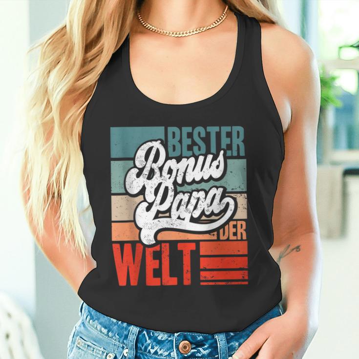 Herren Bester Bonus-Papa Der Weltintage Stiefvater Spruch Lustig Tank Top