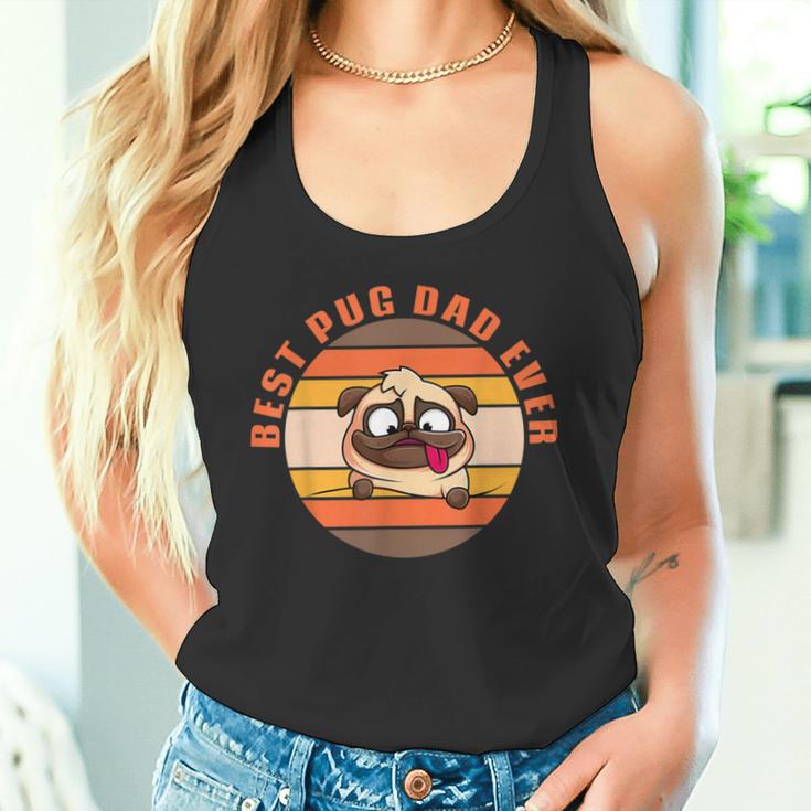 Herren Bester Mops Papa Aller Zeiten Sunset Hundelieb Tank Top