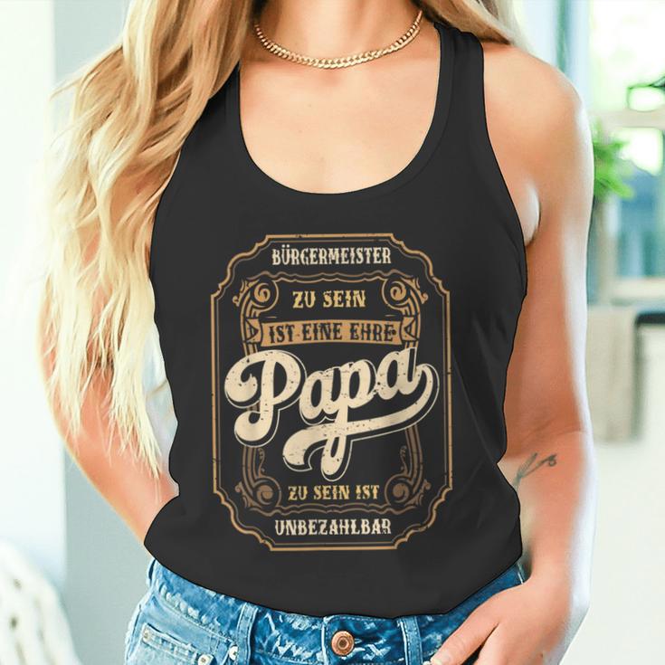 Herren Bürgermeister Papa Ehreatertag Orstvorsteherater Tank Top