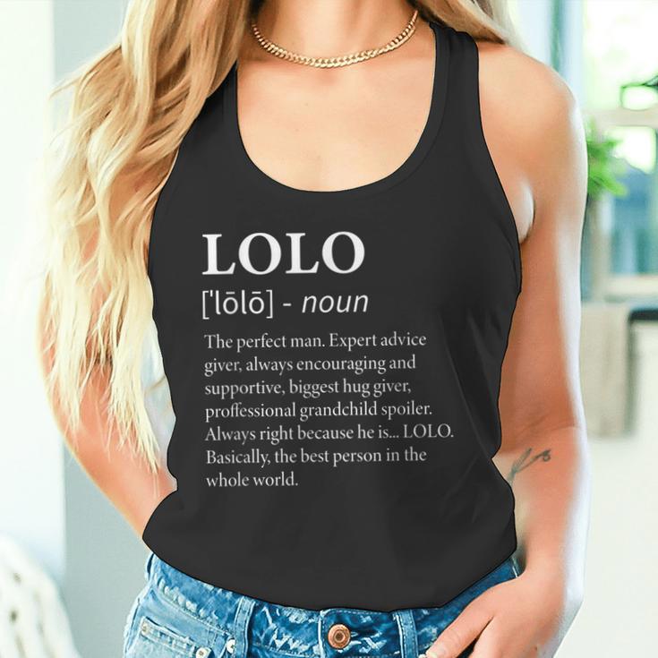 Hombre Lolo Definition Divertido Abuelo Camiseta sin mangas