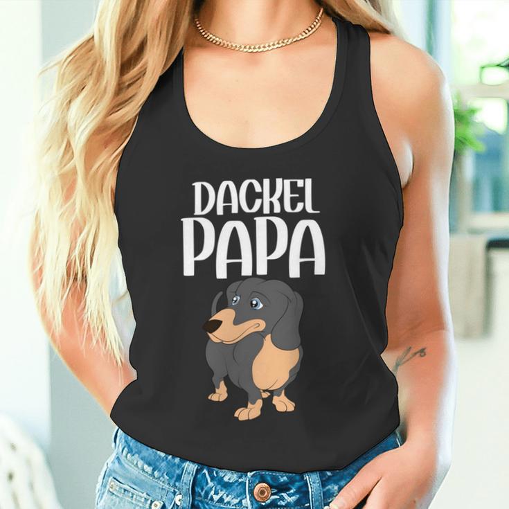 Hunde Papa Hundebesitzer Hundehalteratertag Dackel Tank Top