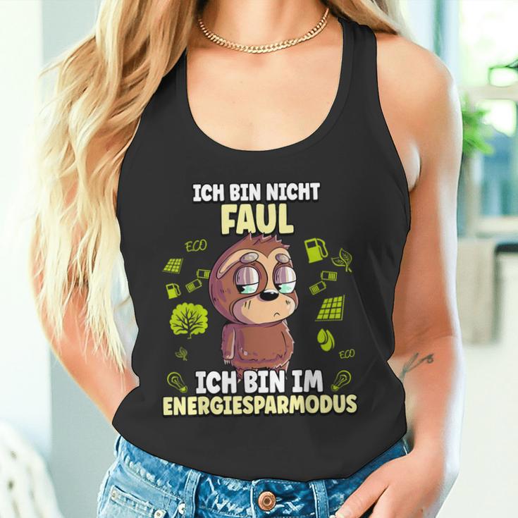 Ich Bin Nicht Faul Ich Bin Im Energiessparmode Tank Top