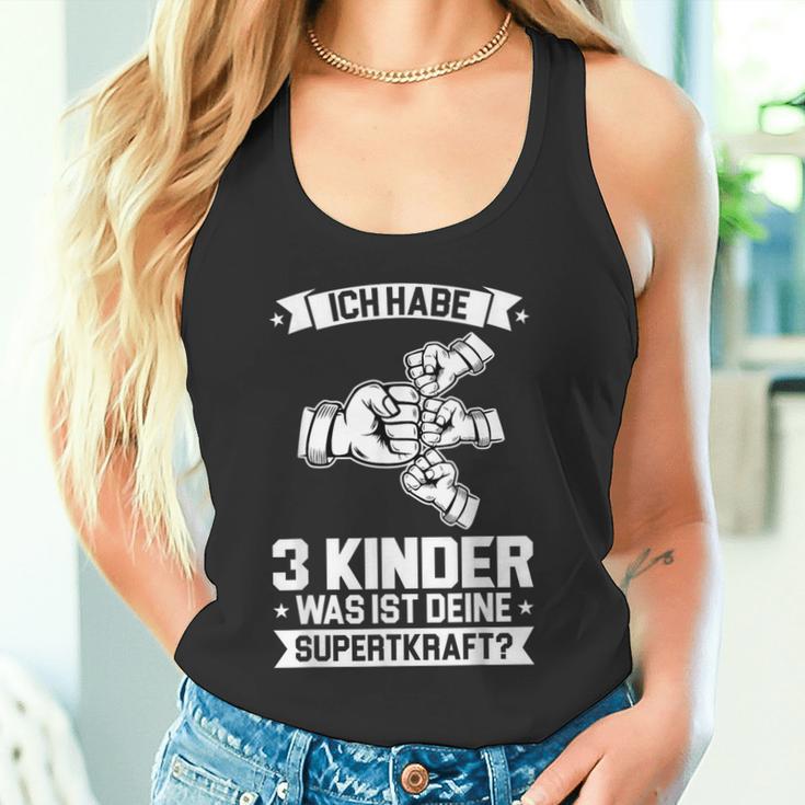 Ich Bin Papaon 3 Kinder Papa 3 Tank Top