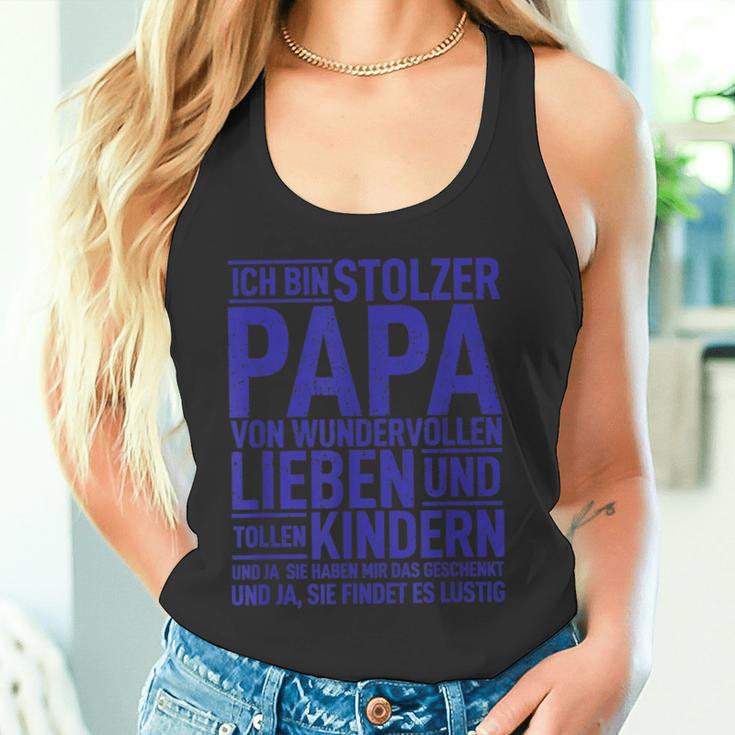 Ich Bin Stolzer Papaon Wundervollen Kindern Dad Der Welt Tank Top