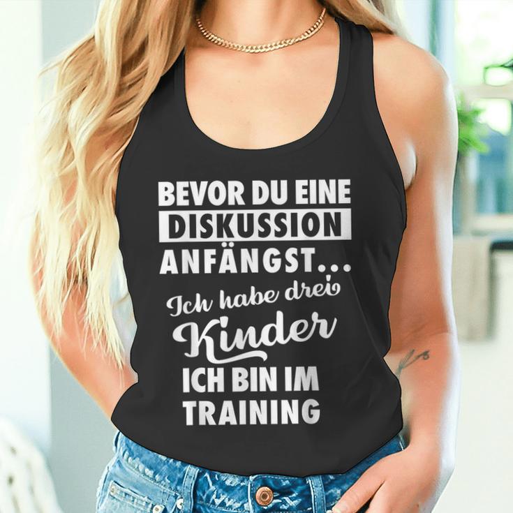 Ich Habe Drei Kinder Father Und Kinder Tank Top