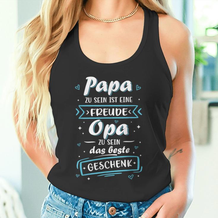 Ich Habe Zwei Titel Papa Besterateratertag Du Wirst Opa Tank Top