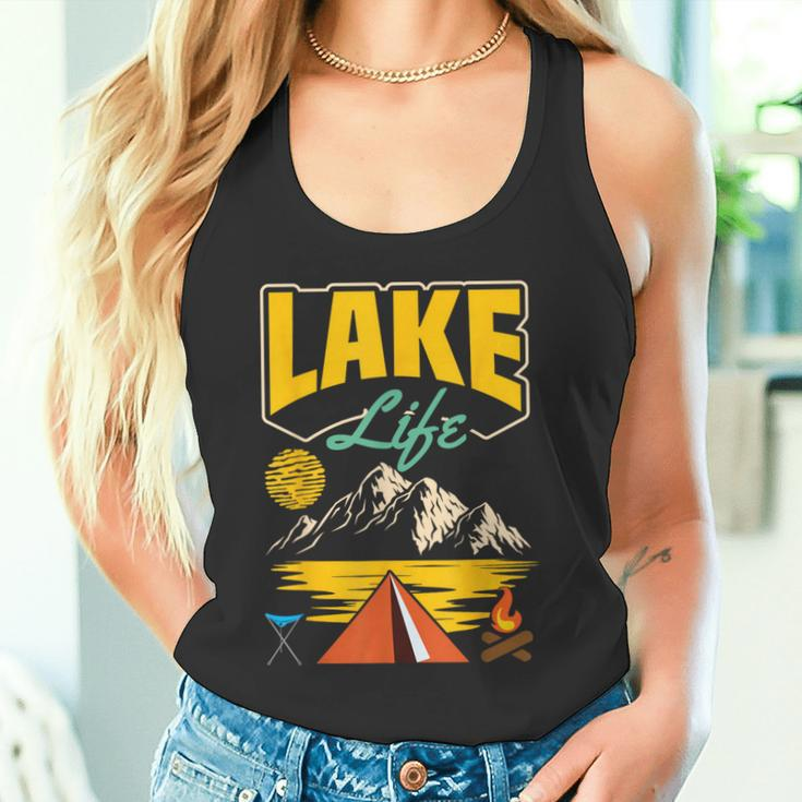Lake Life Camping Wandern Angeln Bootfahren Segeln Lustig Outdoor Tank Top