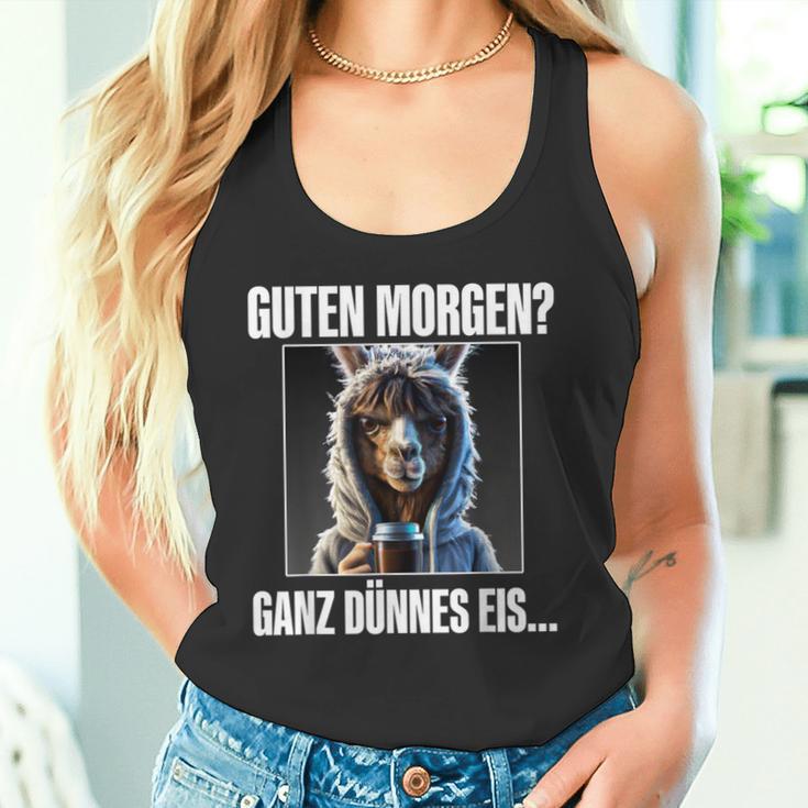 Lama Kaffee Morgenschen Guten Morgen Ganz Thinnes Ice Cream Tank Top