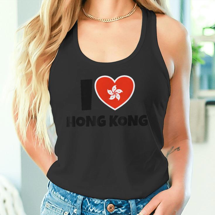 I Love Hong Kong Mit Flagge Und Herz Tank Top