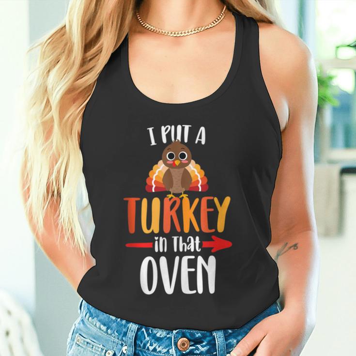 Lustige Türkei Papa Thanksgiving Schwangerschaft Ankündigung Tank Top