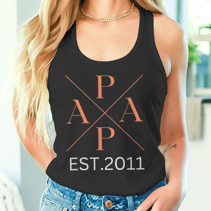 Lustiger Papa Est 2011 Papa Seit 2011 Papa 2011 Tank Top