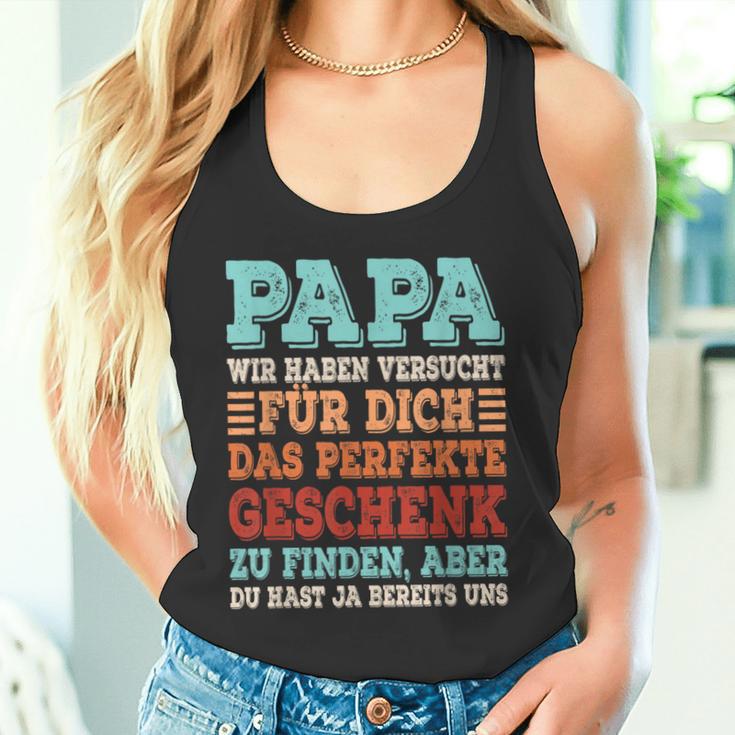 Lustiger Papa Spruchateratertag Retro Tank Top