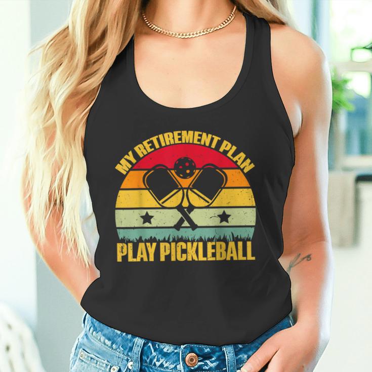 Meine Altersvorsorge Spielen Sie Pickleball Paddleball Player Lustig Tank Top