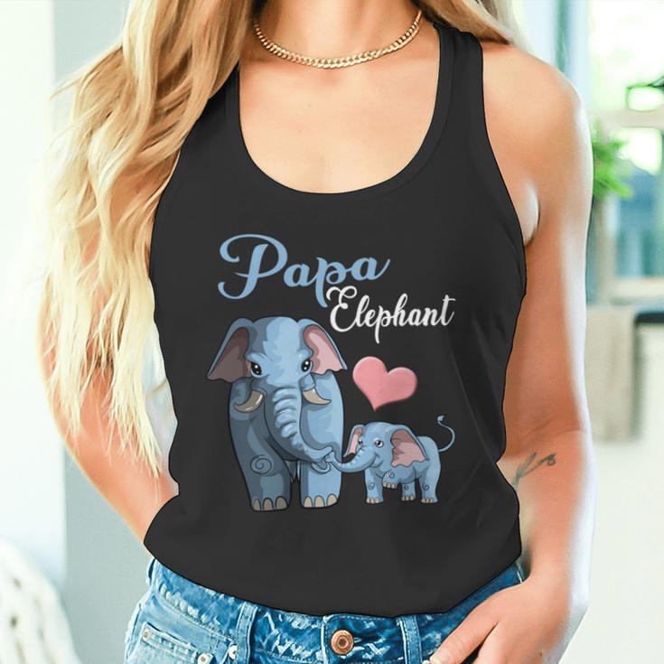 Niedliche Papa Elefant Schwangerschaftsankündigung Babyparty Tank Top